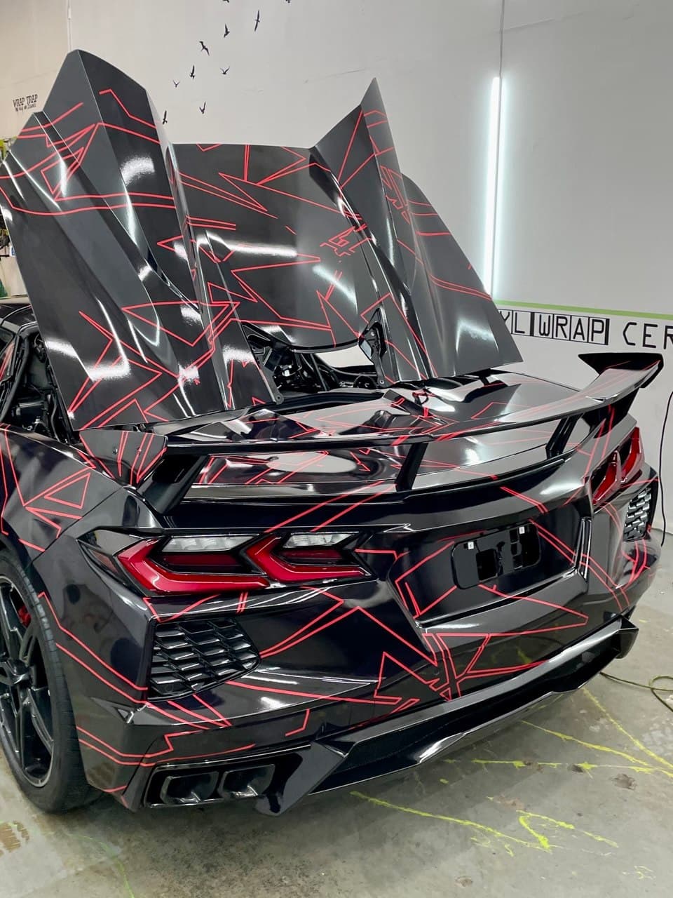 Custom graphic wrap Corvette C8 Stingray