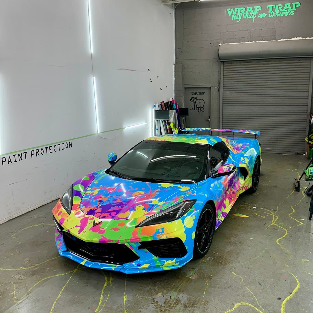 Custom Graphic wrap on a Corvette
