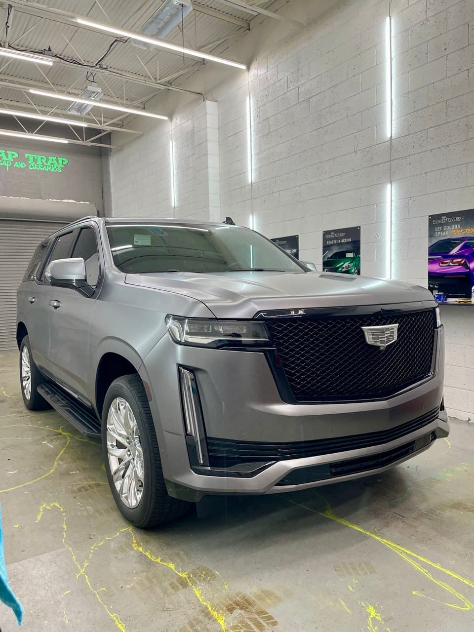 Satin Dark gray Cadillac Escalade
