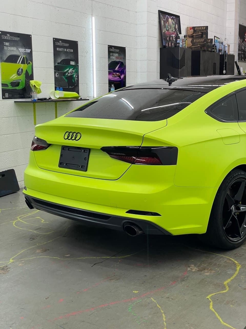 Ridiculous neon yellow matte Audi A6