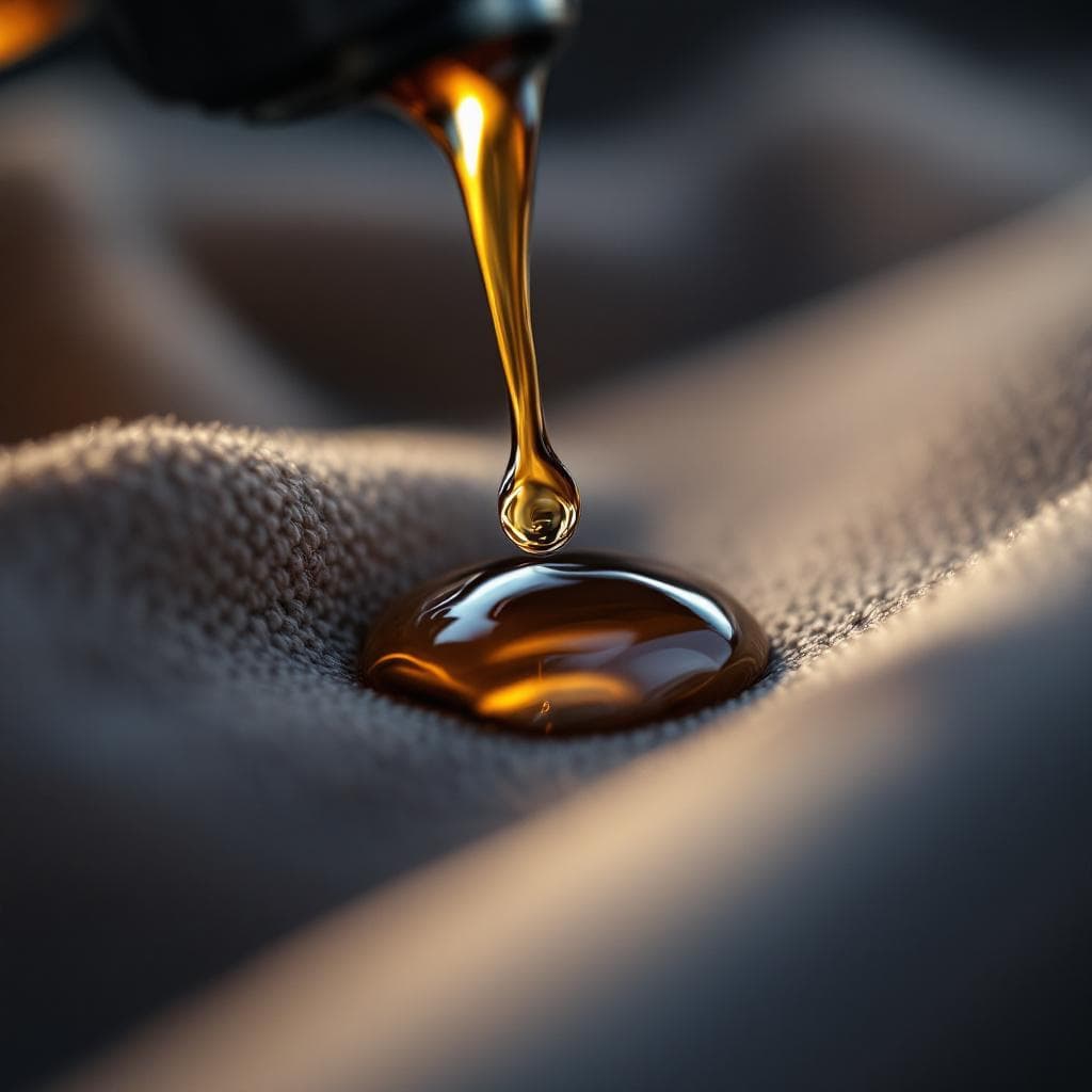 ceramic coating liquid drop dispensed on microfiber applicator
