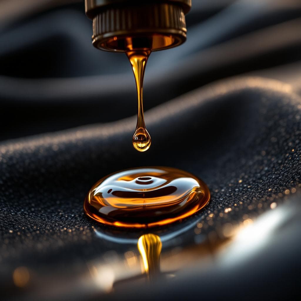 ceramic coating liquid drop dispensed on microfiber applicator