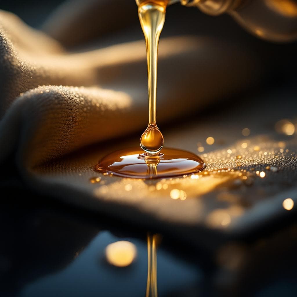 ceramic coating liquid drop dispensed on microfiber applicator