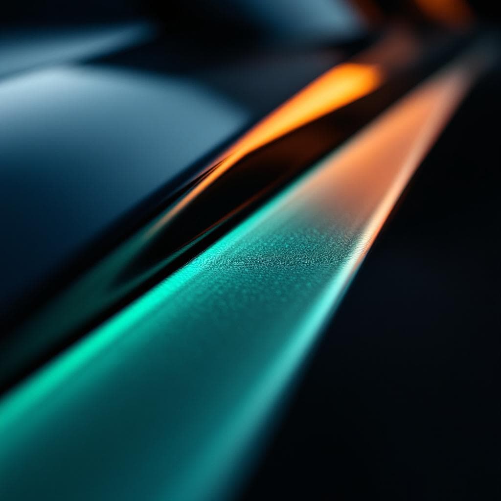 body-line mirror reflection on ceramic-coated panel