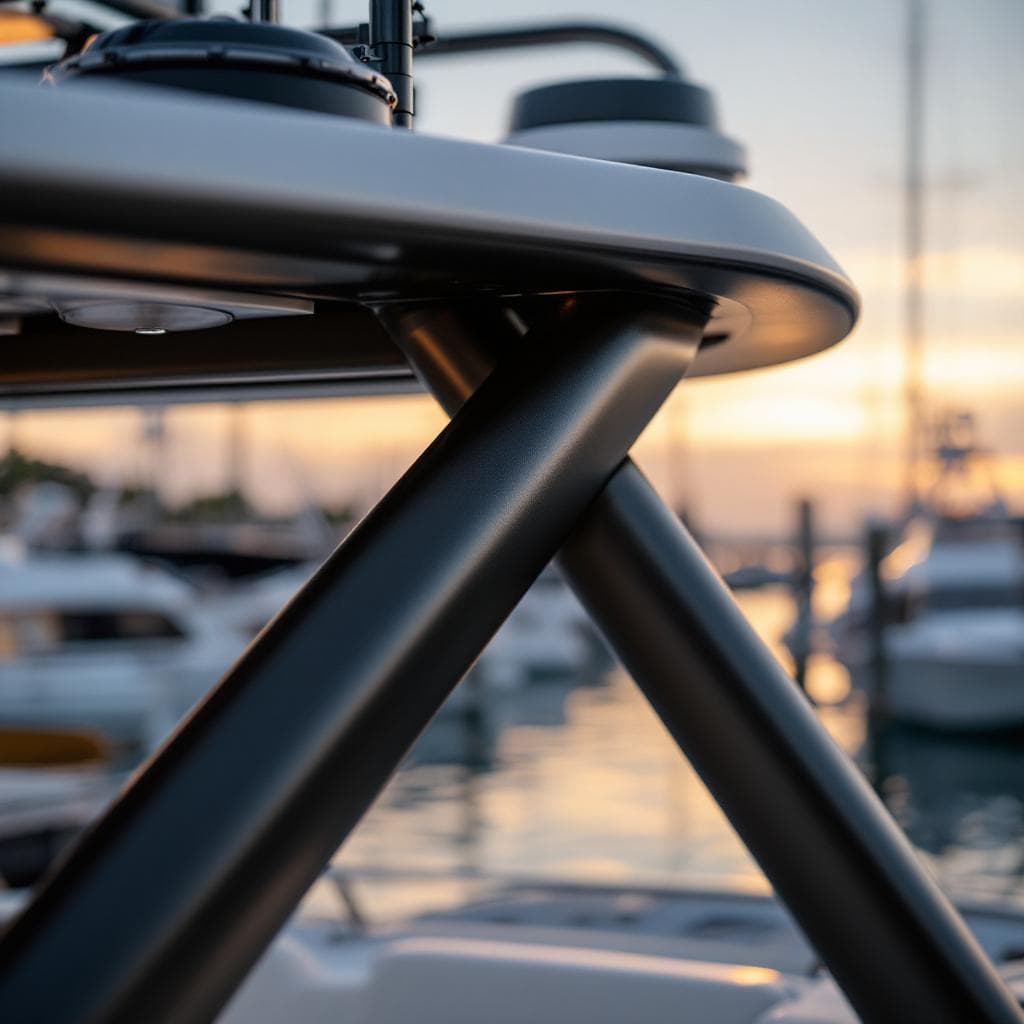 center-console T-top frame — gunmetal satin PPF