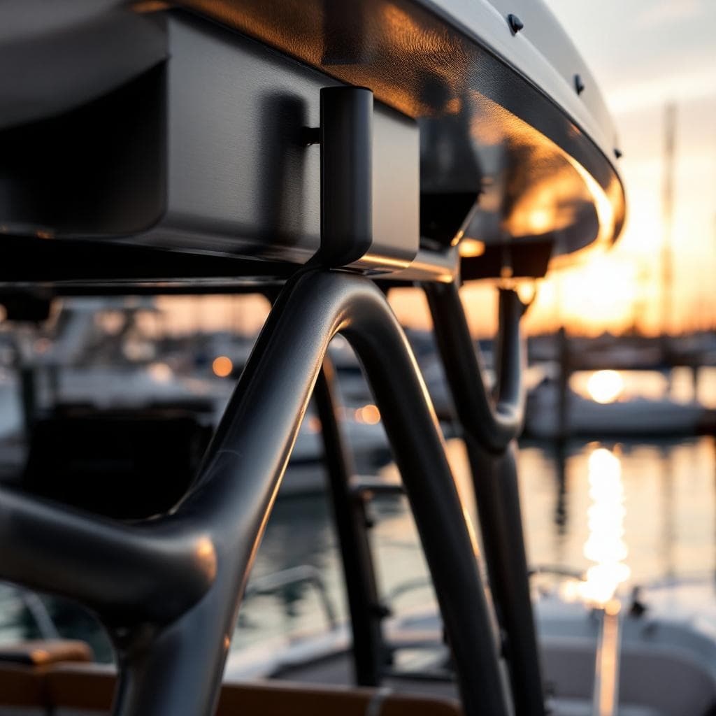 center-console T-top frame — gunmetal satin PPF