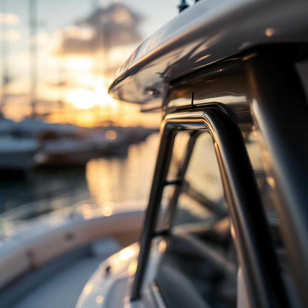center-console T-top frame — gunmetal satin PPF