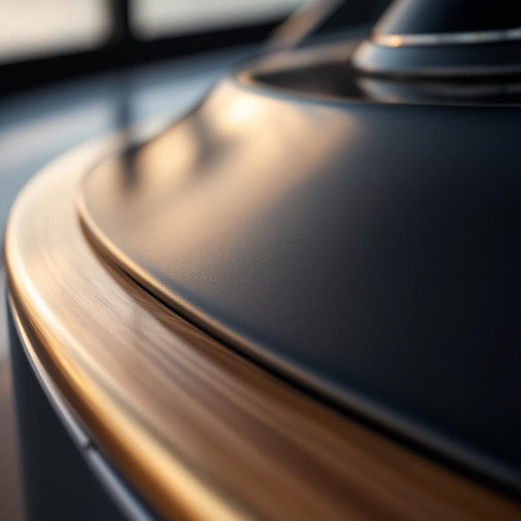 yacht helm console — matte black PPF reflection