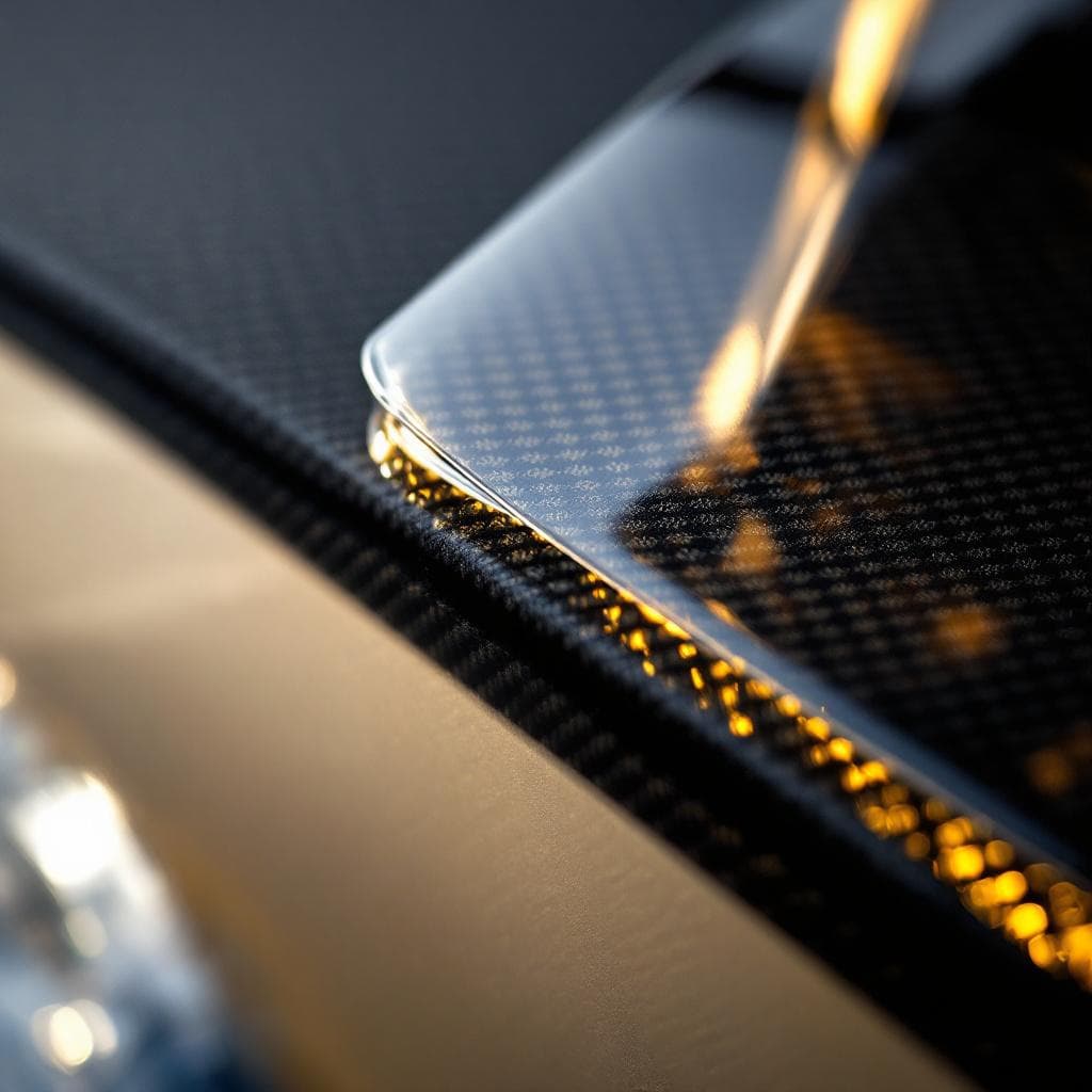 carbon-fiber panel seam under clear PPF
