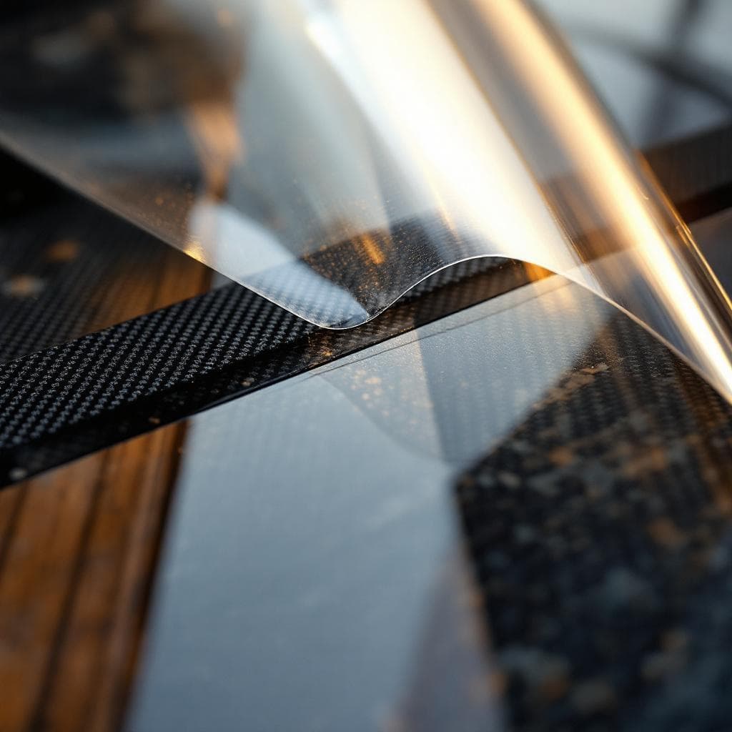 carbon-fiber panel seam under clear PPF