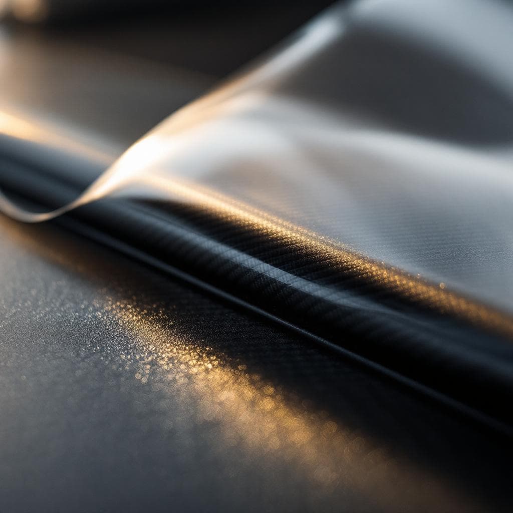 carbon-fiber panel seam under clear PPF