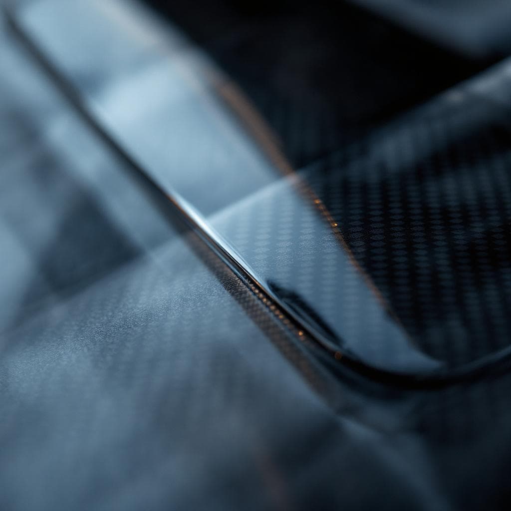 carbon-fiber panel seam under clear PPF