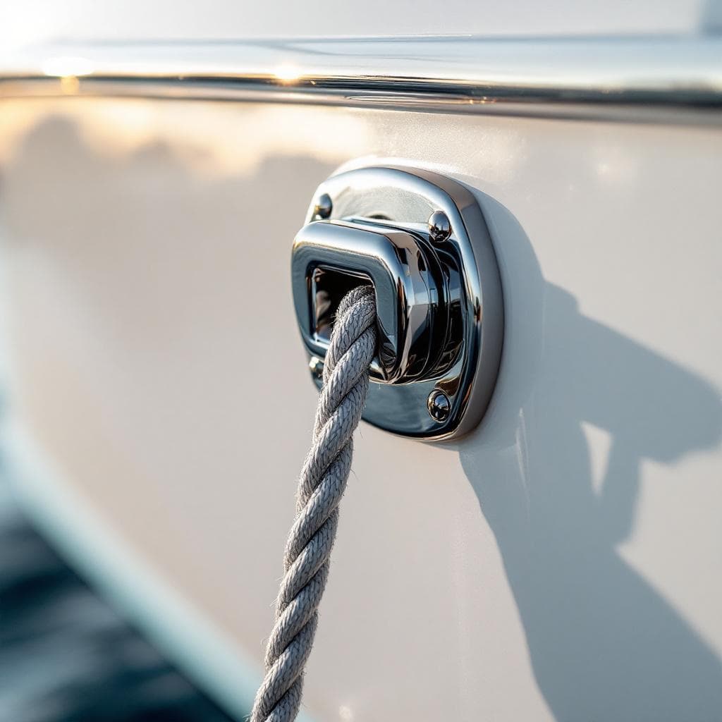 chrome cleat on satin pearl white hull PPF