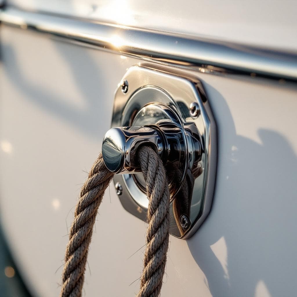 chrome cleat on satin pearl white hull PPF