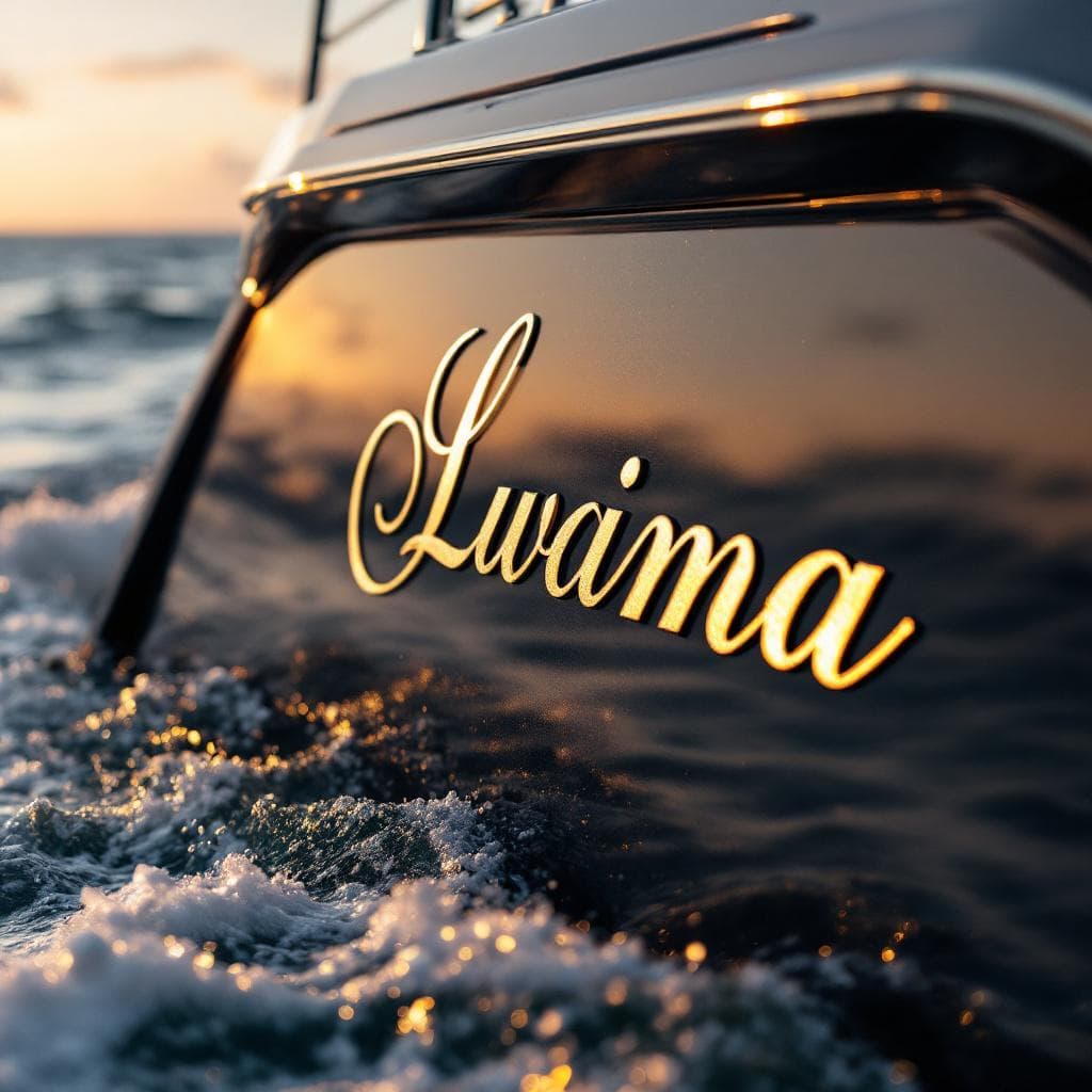 transom lettering — gloss graphite PPF