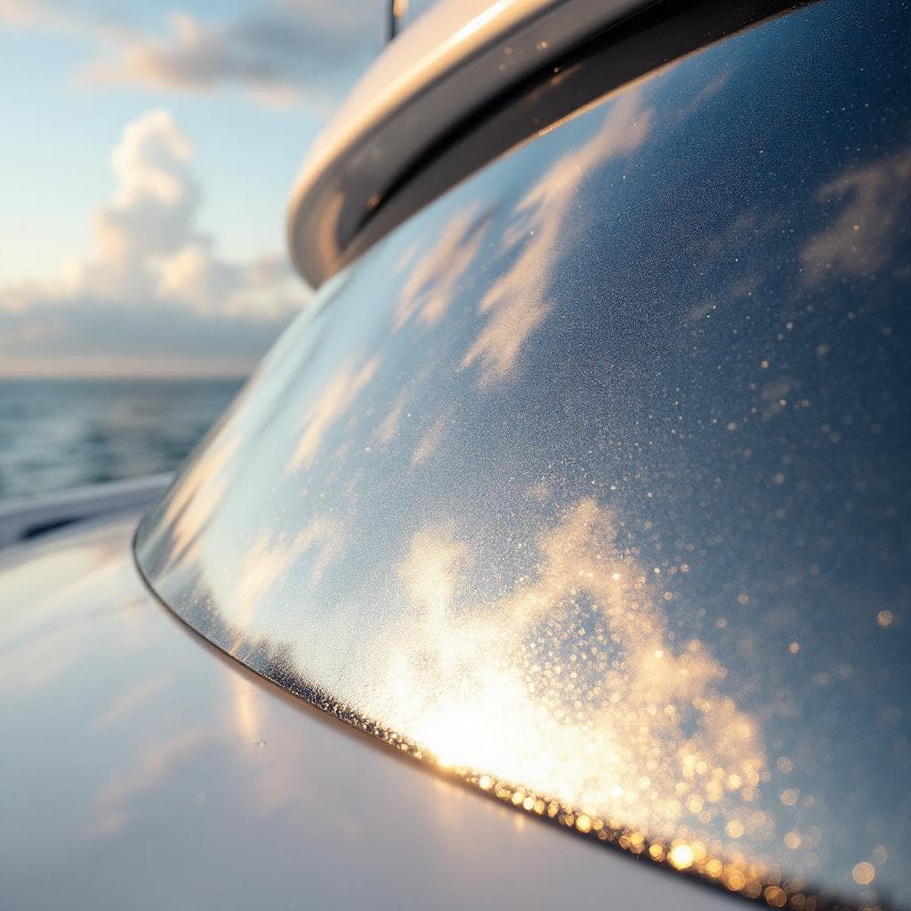 yacht windshield frame — pearl silver PPF