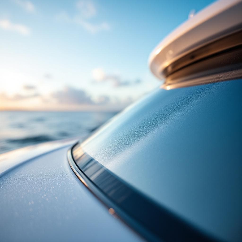 yacht windshield frame — pearl silver PPF